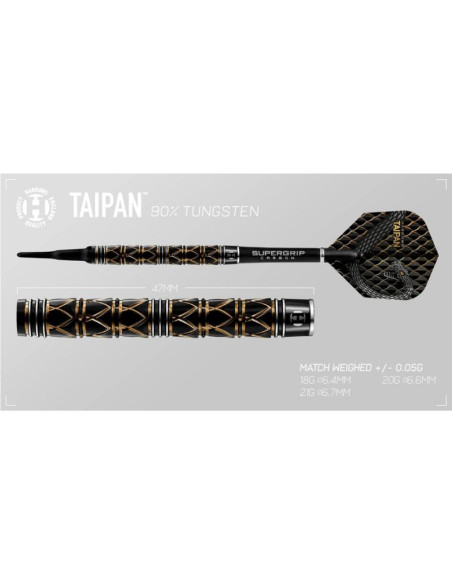 Rzutki harrows taipan 90% softip