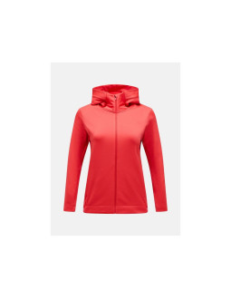 Bluza peak performance rider tech zip hood women czerwony