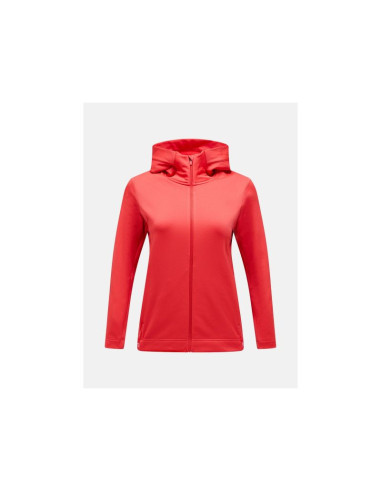 Bluza peak performance rider tech zip hood women czerwony