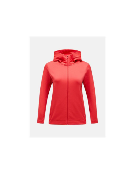 Bluza peak performance rider tech zip hood women czerwony