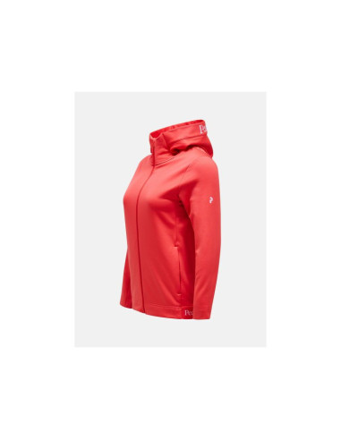 Bluza peak performance rider tech zip hood women czerwony
