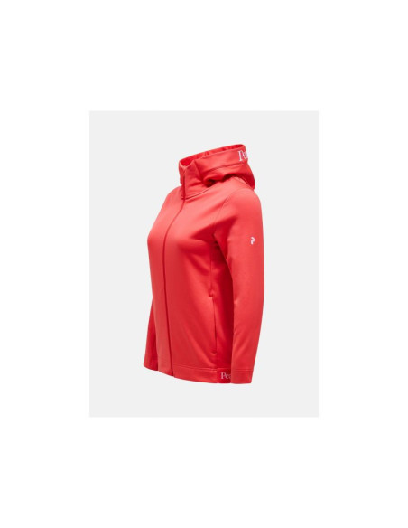 Bluza peak performance rider tech zip hood women czerwony