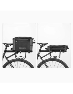 Torba rowerowa rockbros a30 road to sky składana na bagażnik 15-30 l - czarna 2