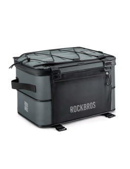 Torba rowerowa rockbros a30 road to sky składana na bagażnik 15-30 l - szara