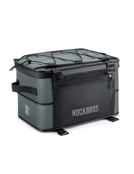 Torba rowerowa rockbros a30 road to sky składana na bagażnik 15-30 l - szara