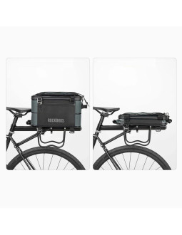 Torba rowerowa rockbros a30 road to sky składana na bagażnik 15-30 l - szara 2