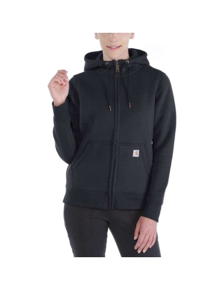 Bluza z kapturem damska carhartt clarksburg zip sweatshirt - black