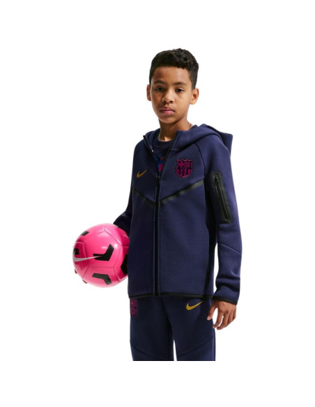 Bluza dla dzieci nike fc barcelona tech fleece granatowa ii3722 498