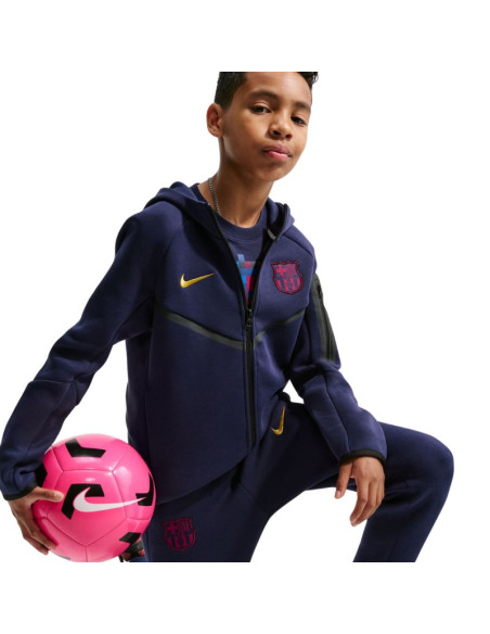 Bluza dla dzieci nike fc barcelona tech fleece granatowa ii3722 498