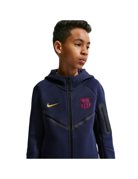 Bluza dla dzieci nike fc barcelona tech fleece granatowa ii3722 498