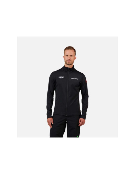 Bluza męska męska rossignol hero mid layer stretch jkt czarna