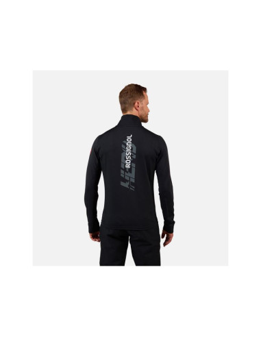 Bluza męska męska rossignol hero mid layer stretch jkt czarna