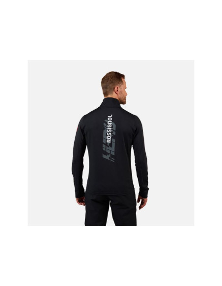 Bluza męska męska rossignol hero mid layer stretch jkt czarna