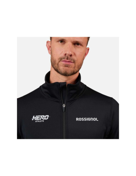 Bluza męska męska rossignol hero mid layer stretch jkt czarna