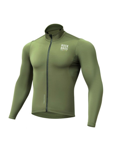 Bluza rowerowa rockbros tlwt001 road to sky wiatroszczelna ocieplana m - zielona