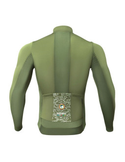 Bluza rowerowa rockbros tlwt001 road to sky wiatroszczelna ocieplana l - zielona 2