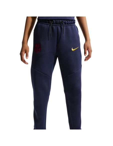 Spodnie dla dzieci nike fc barcelona tech fleece granatowe ii3728 498
