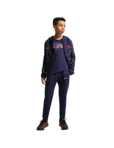 Spodnie dla dzieci nike fc barcelona tech fleece granatowe ii3728 498