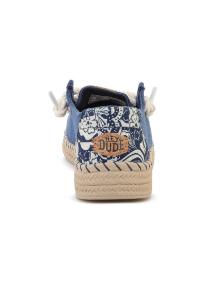 Heydude wendy espadrille hibiscus ensign blue/multi 45237-4zl