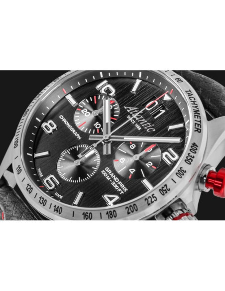 Zegarek męski atlantic grand prix chrono 55463.41.65 + box