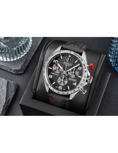 Zegarek męski atlantic grand prix chrono 55463.41.65 + box