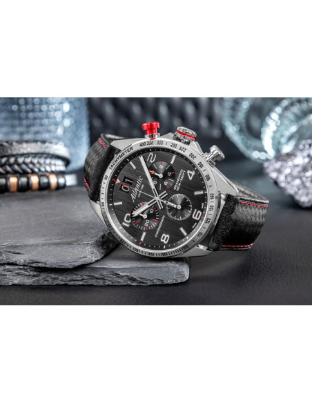 Zegarek męski atlantic grand prix chrono 55463.41.65 + box
