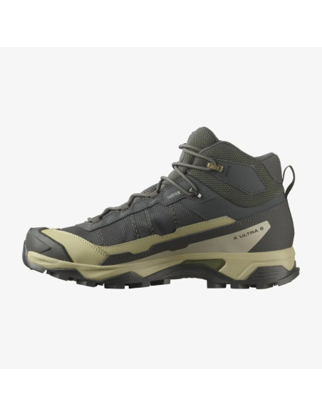 Buty turystyczne salomon x ultra 5 mid gtx - peat/gray green/blue