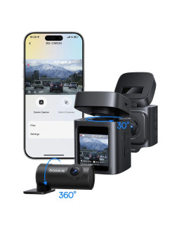 Wideorejestrator baseus primetrip vd1 pro kamera samochodowa 4k z kamerą tylną 1080p i zestawem zasilania - czarny