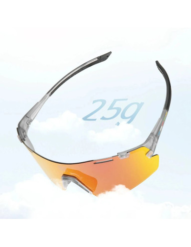 Okulary rowerowe rockbros sp338 road to sky z wymiennymi soczewkami - szare