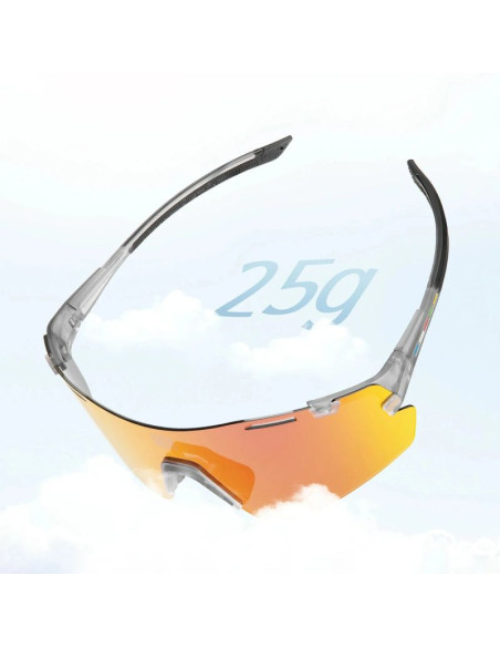 Okulary rowerowe rockbros sp338 road to sky z wymiennymi soczewkami - szare