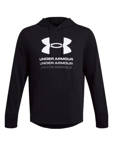 Bluza męska under armour ua rival terry graphic hoodie czarna 1386047 001