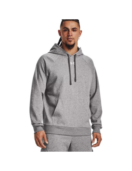 Bluza męska under armour rival fleece hoodie szara 1379757 025 l