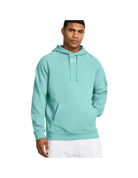 Bluza męska under armour rival fleece hoodie miętowa 1379757 482 m