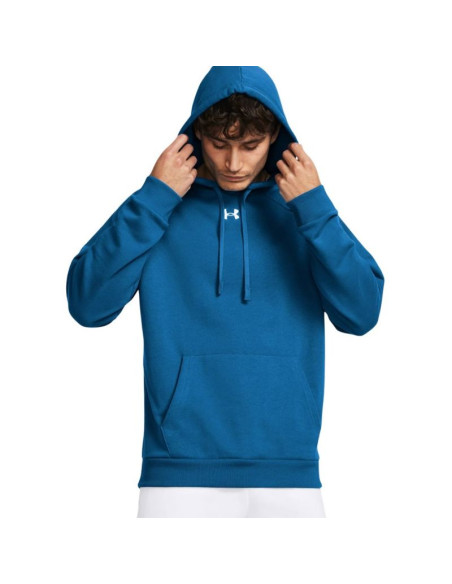 Bluza męska under armour rival fleece hoodie niebieska 1379757 406 m