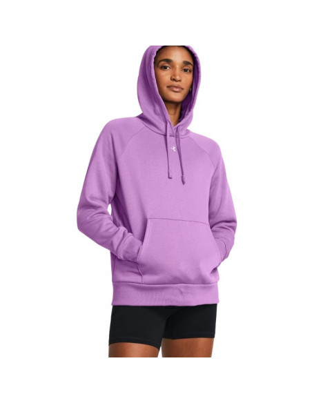 Bluza damska under armour rival fleece hoodie fioletowa 1379500 560 m