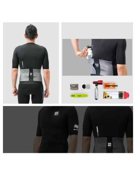 Koszulka kolarska rockbros 15220032001 road to sky męska krótki rękaw m - czarna
