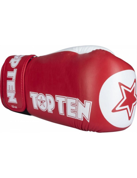 Rękawice bokserskie top ten star-xlp 10 oz czerwone