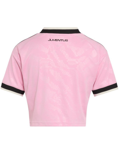 Koszulka damska adidas juventus 26/27 away cropped jersey różowo-czarna kb8842
