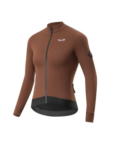 Bluza kolarska damska rockbros ydwt006 tvi ocieplana jesień/zima m - brązowa