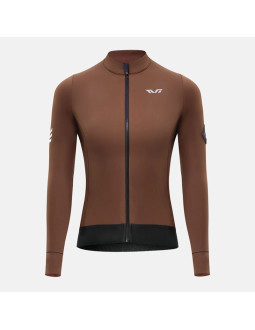 Bluza kolarska damska rockbros ydwt006 tvi ocieplana jesień/zima m - brązowa 2