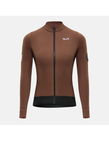 Bluza kolarska damska rockbros ydwt006 tvi ocieplana jesień/zima m - brązowa