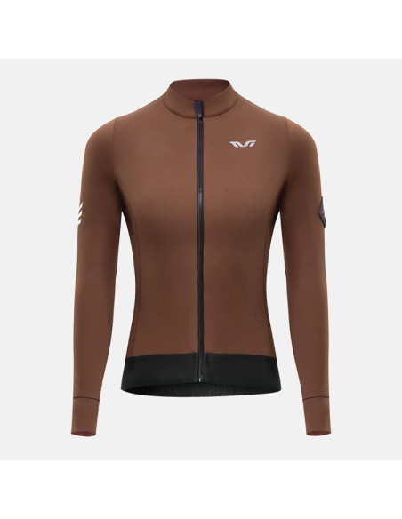 Bluza kolarska damska rockbros ydwt006 tvi ocieplana jesień/zima m - brązowa