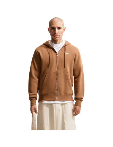 Bluza męska nike club bb fz hoodie jasny brąz fn3861 270
