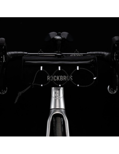 Torba rowerowa rockbros tl002 road to sky 1,5 l na kierownicę wodoodporna - czarna