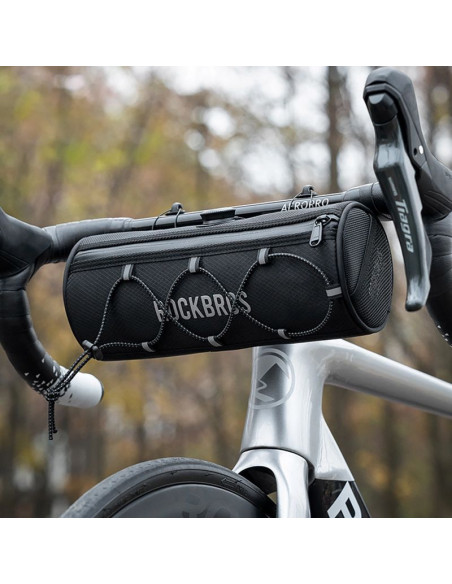 Torba rowerowa rockbros tl002 road to sky 1,5 l na kierownicę wodoodporna - czarna