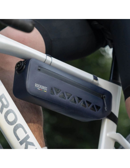 Torba rowerowa rockbros as-140 road to sky wodoodporna pod ramę 1,7 l - niebieska