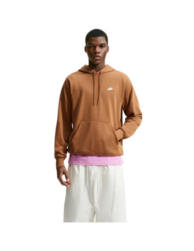 Bluza męska nike club ft po hoodie jasny brąz fn3866 270