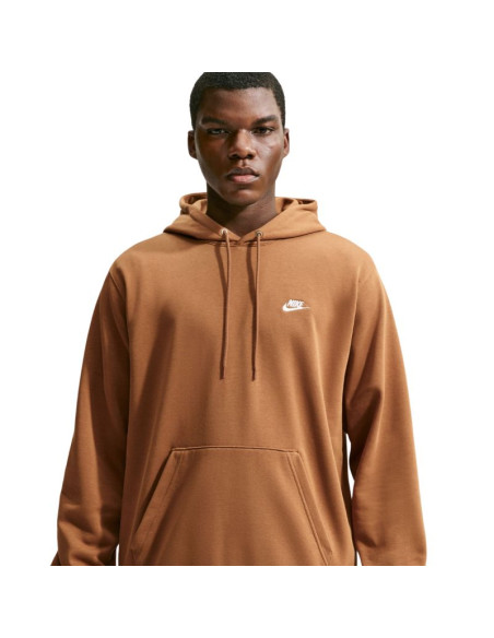 Bluza męska nike club ft po hoodie jasny brąz fn3866 270