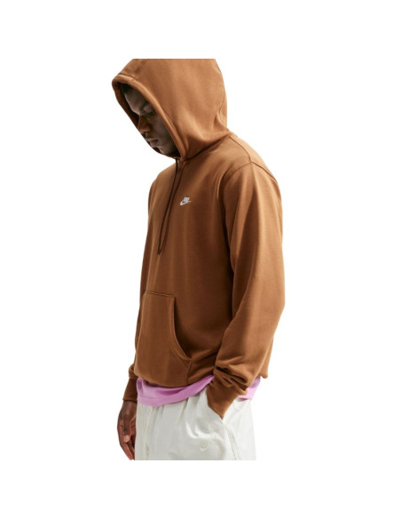 Bluza męska nike club ft po hoodie jasny brąz fn3866 270