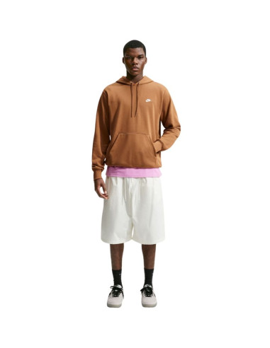 Bluza męska nike club ft po hoodie jasny brąz fn3866 270